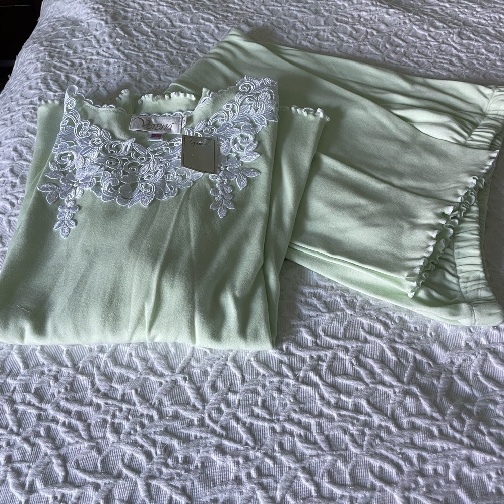 Luxurious Green Satin Pajama Set